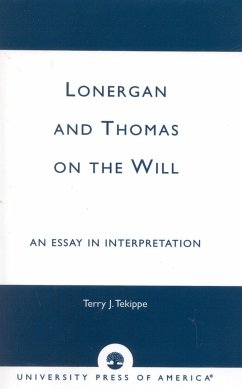 Cover Lonergan and Thomas on the Will