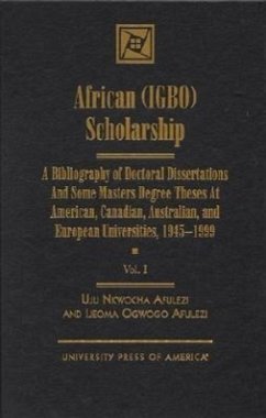 African (Igbo) Scholarship - Afulezi, Uju Nkwocha; Afulezi, Ijeoma Ogwogo