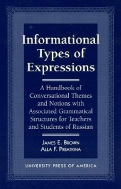 Informational Types of Expressions - Brown, James; Priiatkina, Alla F