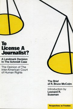To License a Journalist? - McColm, Bruce R