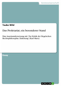 Das Proletariat, ein besonderer Stand (eBook, PDF)