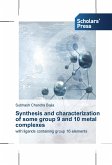 Synthesis and characterization of some group 9 and 10 metal complexes