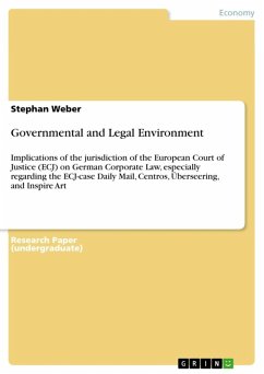 Governmental and Legal Environment (eBook, ePUB)