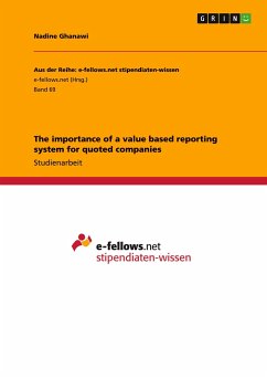 The importance of a value based reporting system for quoted companies