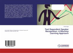 Text Dependent Speaker Recognition: A Machine Learning Approach