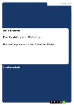 Die Usability von Websites (eBook, ePUB) - Brenner, Julia