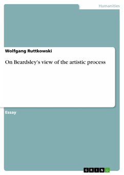 On Beardsley's view of the artistic process (eBook, ePUB) - Ruttkowski, Wolfgang