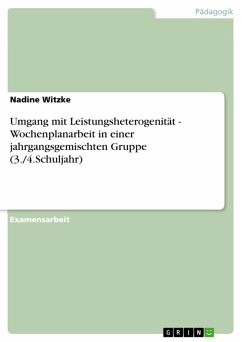 Umgang mit Leistungsheterogenität - Wochenplanarbeit in einer jahrgangsgemischten Gruppe (3./4.Schuljahr) (eBook, ePUB)