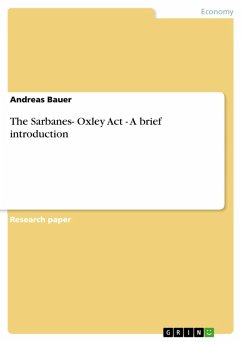 The Sarbanes- Oxley Act - A brief introduction (eBook, ePUB) - Bauer, Andreas