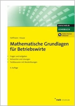 Mathematische Grundlagen für Betriebswirte - Hoffmann, Sabine;Krause, Hugo