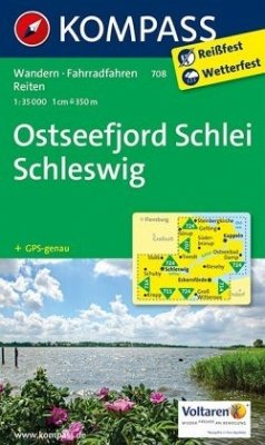 KOMPASS Wanderkarte Ostseefjord Schlei, Schleswig