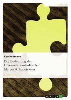 Die Bedeutung der Unternehmenskultur bei Merger & Acquisition (eBook, ePUB)