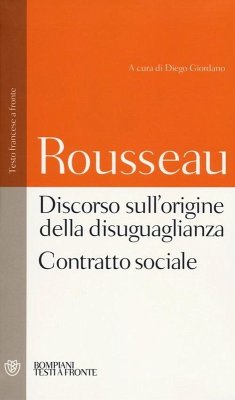 Cover Discorso sull'origine della disuguaglianza. Contratto sociale. Testo francese a fronte