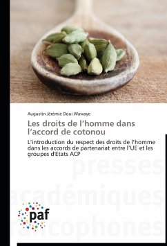 Les droits de l'homme dans l'accord de cotonou - Doui Wawaye, Augustin Jérémie