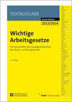 Cover Wichtige Arbeitsgesetze 2013/2014