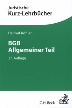 BGB, Allgemeiner Teil - Köhler, Helmut