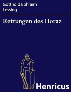 Rettungen des Horaz (eBook, ePUB) - Lessing, Gotthold Ephraim