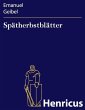 Spätherbstblätter (eBook, ePUB) - Bild 1