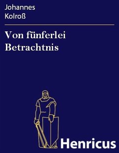 Cover Von fünferlei Betrachtnis (eBook, ePUB)