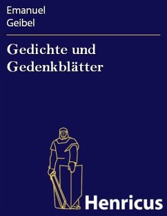 Cover Gedichte und Gedenkblätter (eBook, ePUB)