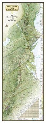 National Geographic Appalachian Trail Wall Map Wall Map - Laminated (18 X 48 In) - National Geographic Maps