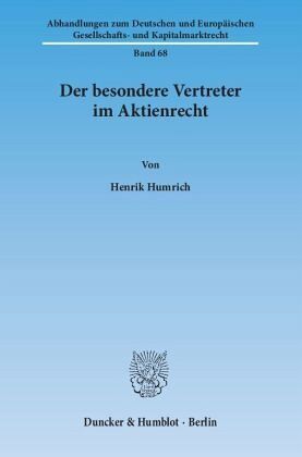 Der besondere Vertreter im Aktienrecht