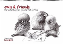 owls & friends Immerwährender Kalender (Wandkalender immerwährend DIN A2 quer)