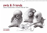 owls & friends Immerwährender Kalender (Wandkalender immerwährend DIN A4 quer)