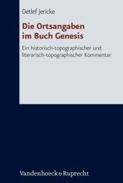 Die Ortsangaben im Buch Genesis - Jericke, Detlef