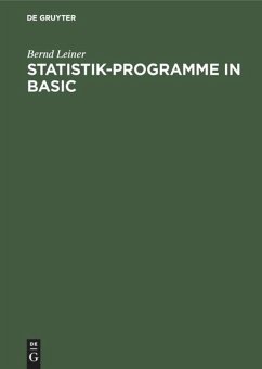 Statistik-Programme in BASIC - Leiner, Bernd