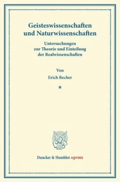 Geisteswissenschaften und Naturwissenschaften - Becher, Erich
