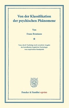 Von der Klassifikation der psychischen Phänomene - Brentano, Franz Clemens