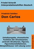 Don Carlos - Lektürehilfe und Interpretationshilfe. Interpretationen und Vorbereitungen für den Deutschunterricht. (eBook, ePUB)