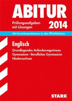 Cover Englisch, Grundlegendes Anforderungsniveau Gymnasium / Berufliches Gymnasium Niedersachsen / Abitur 2014