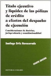 Cover Título ejecutivo y liquidez de las polizas de crédito a efectos de despacho de ejecución