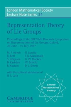 Representation Theory of Lie Groups (eBook, PDF) - Atiyah, M. F.