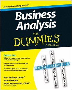 Business Analysis For Dummies (eBook, PDF) - Kupersmith, Kupe; Mulvey, Paul; Mcgoey, Kate