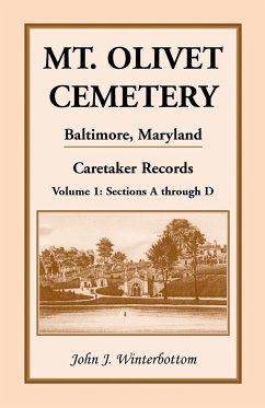 Mt. Olivet Cemetery, Baltimore, Maryland, Caretaker Records Volume 1 - Winterbottom, John J.