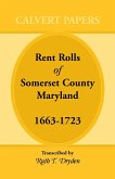 Rent Rolls of Somerset County, Maryland, 1663-1723