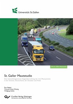 Cover St. Galler Mautstudie. Eine kennzahlengestützte Gegenüberstellung der Lkw-Mautsysteme in der Schweiz, Deutschland, der Slowakei und Polen