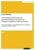 Wirtschaftliche Bedeutung und landwirtschaftliches Potenzial von ökologisch angebauten Speisekartoffeln Wirtschaftliche Bedeutung und landwirtschaftliches Potenzial von ökologisch angebauten Speisekartoffeln