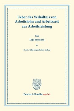 Cover Ueber das Verhältnis von Arbeitslohn und Arbeitszeit zur Arbeitsleistung.