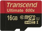 Transcend microSDHC MLC 16GB Class 10 UHS-I 600x + SD-Adapter