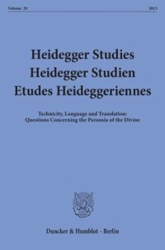 Cover Heidegger Studies / Heidegger Studien / Etudes Heideggeriennes.