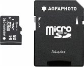 AgfaPhoto MicroSDXC UHS-I 64GB High Speed Class 10 U1 + Adapter