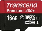 Transcend microSDHC 16GB Class 10 UHS-I 400x + SD Adapter