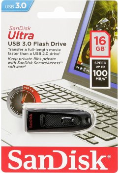 SanDisk Ultra USB 3.0 16GB up to 100MB/s SDCZ48-016G-U46