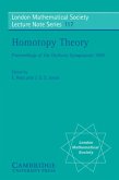 Homotopy Theory: Proceedings of the Durham Symposium 1985 (eBook, PDF)