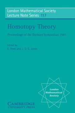 Cover Homotopy Theory: Proceedings of the Durham Symposium 1985 (eBook, PDF)