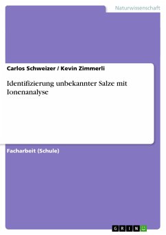 Identifizierung unbekannter Salze mit Ionenanalyse - Schweizer, Carlos;Zimmerli, Kevin